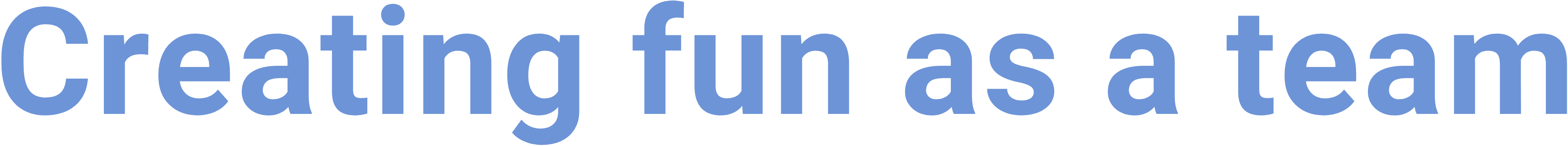 Creating fun as a team